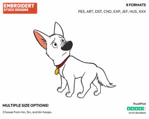 Bolt - Disney's Bolt - Embroidery Design in 3 sizes & 8 formats