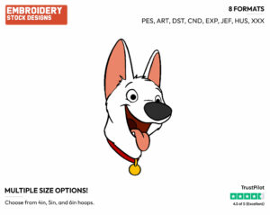 Bolt - Disney's Bolt - Embroidery Design in 3 sizes & 8 formats