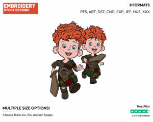 Hubert, Hamish - Disney's Brave - Embroidery Design in 3 sizes & 8 formats