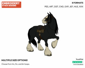 Angus The Horse - Disney's Brave - Embroidery Design in 3 sizes & 8 formats