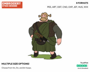Lord Macguffin - Disney's Brave - Embroidery Design in 3 sizes & 8 formats