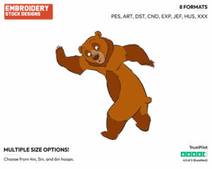 Kenai - Disney's Brother Bear - Embroidery Design in 3 sizes & 8 formats