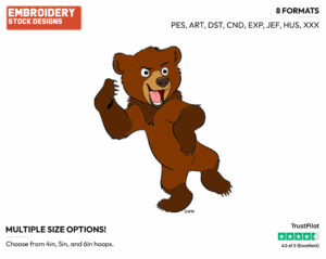 Koda - Disney's Brother Bear - Embroidery Design in 3 sizes & 8 formats
