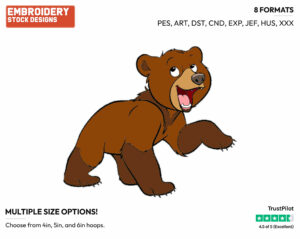 Koda - Disney's Brother Bear - Embroidery Design in 3 sizes & 8 formats