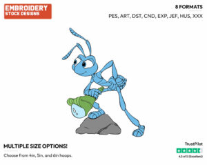 Flik - Disney's A Bug's Life - Embroidery Design in 3 sizes & 8 formats