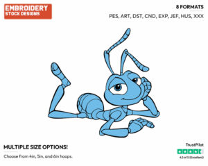 Flik - Disney's A Bug's Life - Embroidery Design in 3 sizes & 8 formats