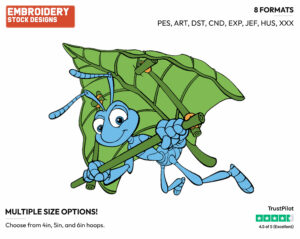 Flik - Disney's A Bug's Life - Embroidery Design in 3 sizes & 8 formats