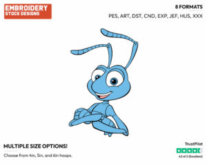 Flik - Disney's A Bug's Life - Embroidery Design in 3 sizes & 8 formats