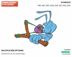 Flik Aiming - Disney's A Bug's Life - Embroidery Design in 3 sizes & 8 formats