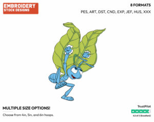 Flik Flying - Disney's A Bug's Life - Embroidery Design in 3 sizes & 8 formats