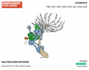 Flik - Disney's A Bug's Life - Embroidery Design in 3 sizes & 8 formats