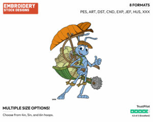 Flik - Disney's A Bug's Life - Embroidery Design in 3 sizes & 8 formats