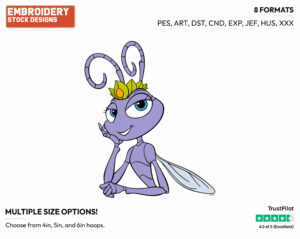 Atta - Disney's A Bug's Life - Embroidery Design in 3 sizes & 8 formats