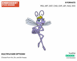 Atta - Disney's A Bug's Life - Embroidery Design in 3 sizes & 8 formats