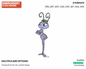 Atta - Disney's A Bug's Life - Embroidery Design in 3 sizes & 8 formats