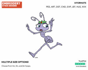Atta Running - Disney's A Bug's Life - Embroidery Design in 3 sizes & 8 formats