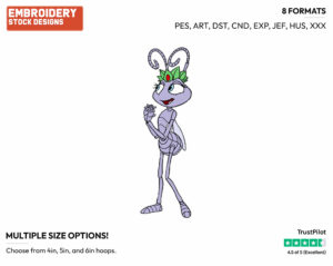 Atta - Disney's A Bug's Life - Embroidery Design in 3 sizes & 8 formats