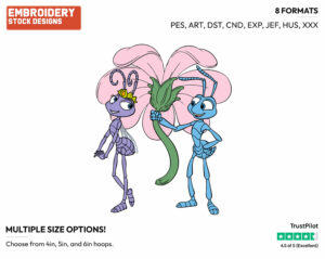 Atta, Flik - Disney's A Bug's Life - Embroidery Design in 3 sizes & 8 formats