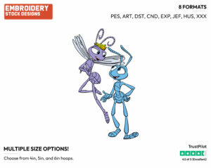 Atta, Flik - Disney's A Bug's Life - Embroidery Design in 3 sizes & 8 formats