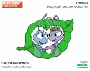 Atta, Flik - Disney's A Bug's Life - Embroidery Design in 3 sizes & 8 formats