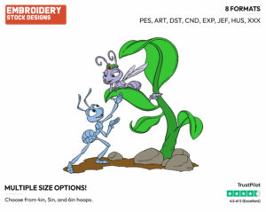 Atta, Flik - Disney's A Bug's Life - Embroidery Design in 3 sizes & 8 formats