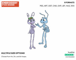 Atta, Flik - Disney's A Bug's Life - Embroidery Design in 3 sizes & 8 formats