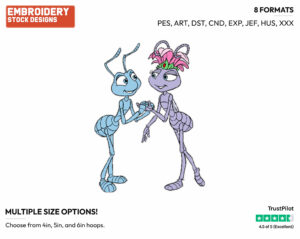 Atta, Flik - Disney's A Bug's Life - Embroidery Design in 3 sizes & 8 formats