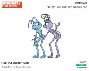 Atta, Flik - Disney's A Bug's Life - Embroidery Design in 3 sizes & 8 formats