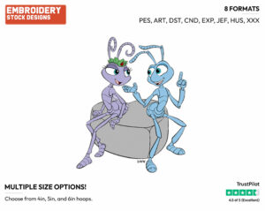 Atta, Flik - Disney's A Bug's Life - Embroidery Design in 3 sizes & 8 formats