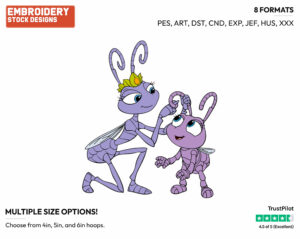 Atta, Dot - Disney's A Bug's Life - Embroidery Design in 3 sizes & 8 formats