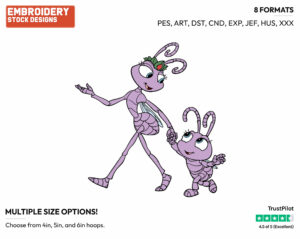 Atta, Dot - Disney's A Bug's Life - Embroidery Design in 3 sizes & 8 formats