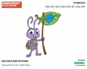 Dot Flag - Disney's A Bug's Life - Embroidery Design in 3 sizes & 8 formats