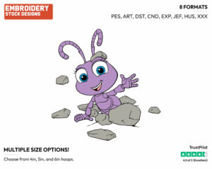 Dot - Disney's A Bug's Life - Embroidery Design in 3 sizes & 8 formats