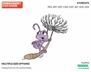 Dot - Disney's A Bug's Life - Embroidery Design in 3 sizes & 8 formats