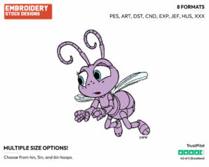 Dot - Disney's A Bug's Life - Embroidery Design in 3 sizes & 8 formats