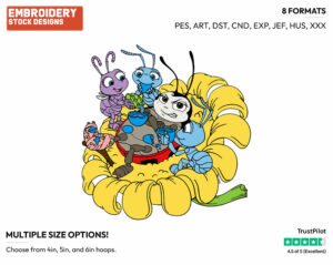Francis, Dot, Blueberries - Disney's A Bug's Life - Embroidery Design in 3 sizes & 8 formats