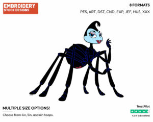 Rosie - Disney's A Bug's Life - Embroidery Design in 3 sizes & 8 formats