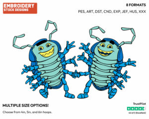 Tuck, Roll - Disney's A Bug's Life - Embroidery Design in 3 sizes & 8 formats