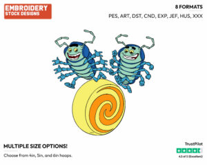 Tuck, Roll - Disney's A Bug's Life - Embroidery Design in 3 sizes & 8 formats
