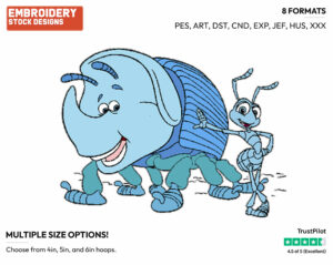 Flik, Dim - Disney's A Bug's Life - Embroidery Design in 3 sizes & 8 formats