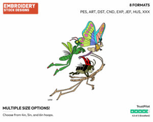 Gypsy, Slim, Manny, Francis - Disney's A Bug's Life - Embroidery Design in 3 sizes & 8 formats