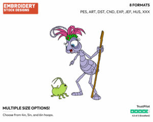 Queen - Disney's A Bug's Life - Embroidery Design in 3 sizes & 8 formats