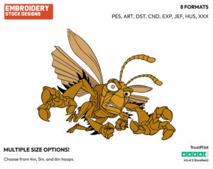 Hopper - Disney's A Bug's Life - Embroidery Design in 3 sizes & 8 formats