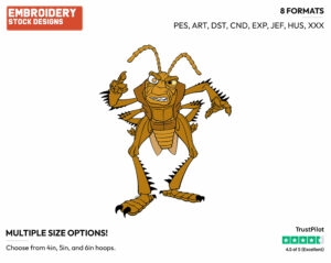 Hopper - Disney's A Bug's Life - Embroidery Design in 3 sizes & 8 formats