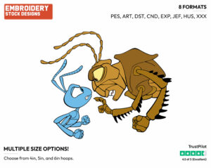 Flik, Hopper - Disney's A Bug's Life - Embroidery Design in 3 sizes & 8 formats