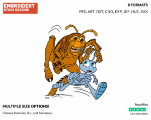 Molt, Flik - Disney's A Bug's Life - Embroidery Design in 3 sizes & 8 formats