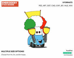 Guido - Disney's Cars - Embroidery Design in 3 sizes & 8 formats