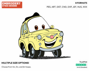 Luigi - Disney's Cars - Embroidery Design in 3 sizes & 8 formats
