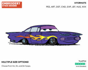 Ramone - Disney's Cars - Embroidery Design in 3 sizes & 8 formats