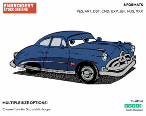 Doc Hudson - Disney's Cars - Embroidery Design in 3 sizes & 8 formats